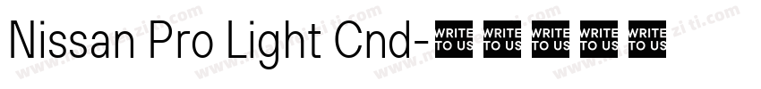 Nissan Pro Light Cnd字体转换